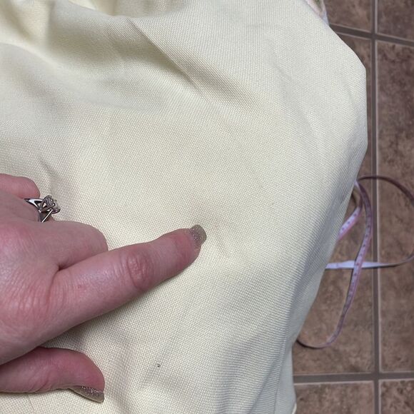 🎀SSENSE Ganni sz 42 yellow trousers new no tags banana - Picture 11 of 11